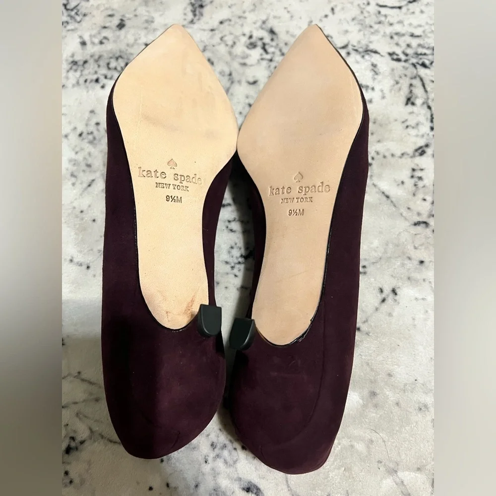 NEW Kate Spade New York Deep Russet Dale Pump with Kitten Heel - Size 9.5